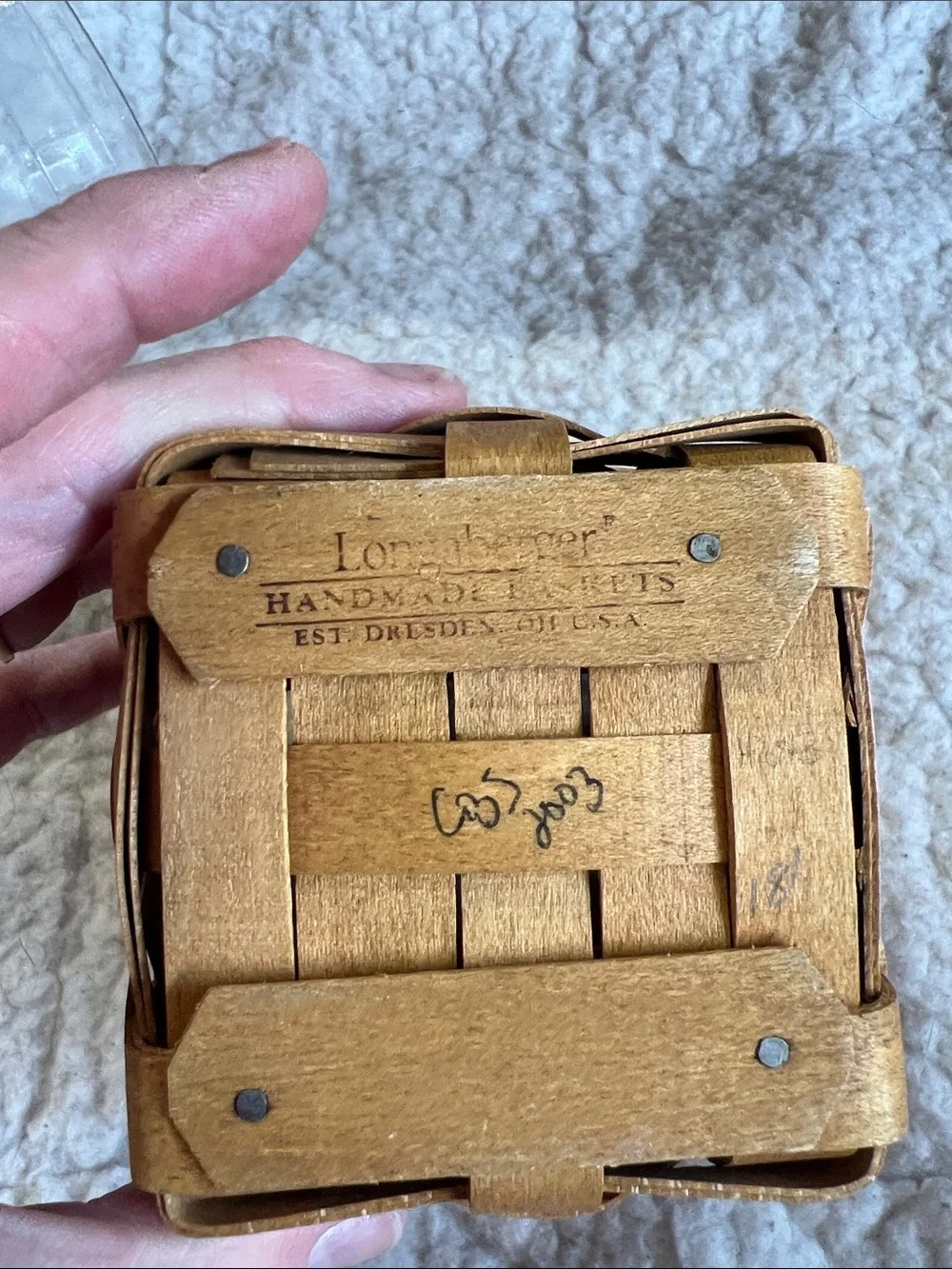 Longaberger Small Utility Woven Wood Basket